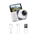 [OPEN BOX]_Insta360 GO Ultra Standard Bundle| 4K Tiny Action Camera, Low-Light Capture, 10m Waterproof Wide-Angle, w/ Flip Screen FlowState Stabilization, Magnet Pendant, Clip for Travel & Vlogging, White