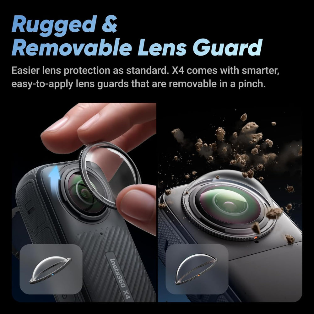 Insta360 X4 Explorer Bundle - 8K Waterproof 360 Action Camera, 4K Wide-Angle Video, Stabilization, 135 Min Battery Life, AI Editing, 114cm Invisible Selfie Stick+ Lens Cap+ 256GB Memory Card - Bundle