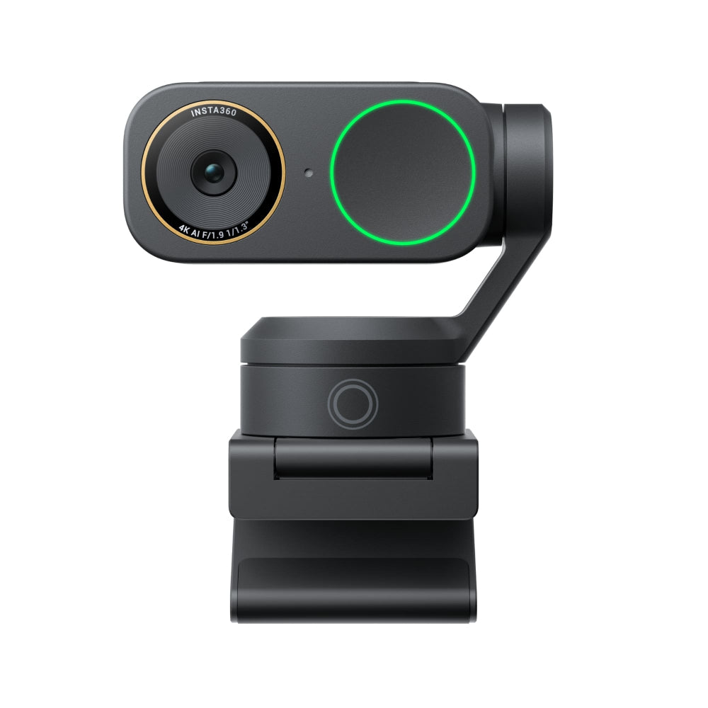 Insta360 Link 2 Pro AI 4K Webcam, 1/1.3” Sensor, AI Tracking & Auto Framing, Dual Microphones with Noise Reduction, Gesture Control, Streaming & Video Calls - Graphite Black