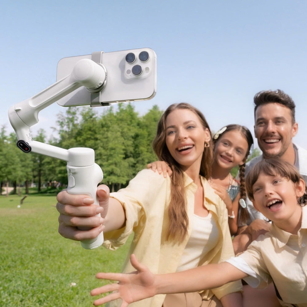 Insta360 Flow 2 Gimbal Standard Bundle| Handheld Gimbal + Selfie Stick + Tripod + Power Bnks, Gesture Control, Face Tracking, for Livestreamers, Bloggers, Video Calls, for Android and iOS - White