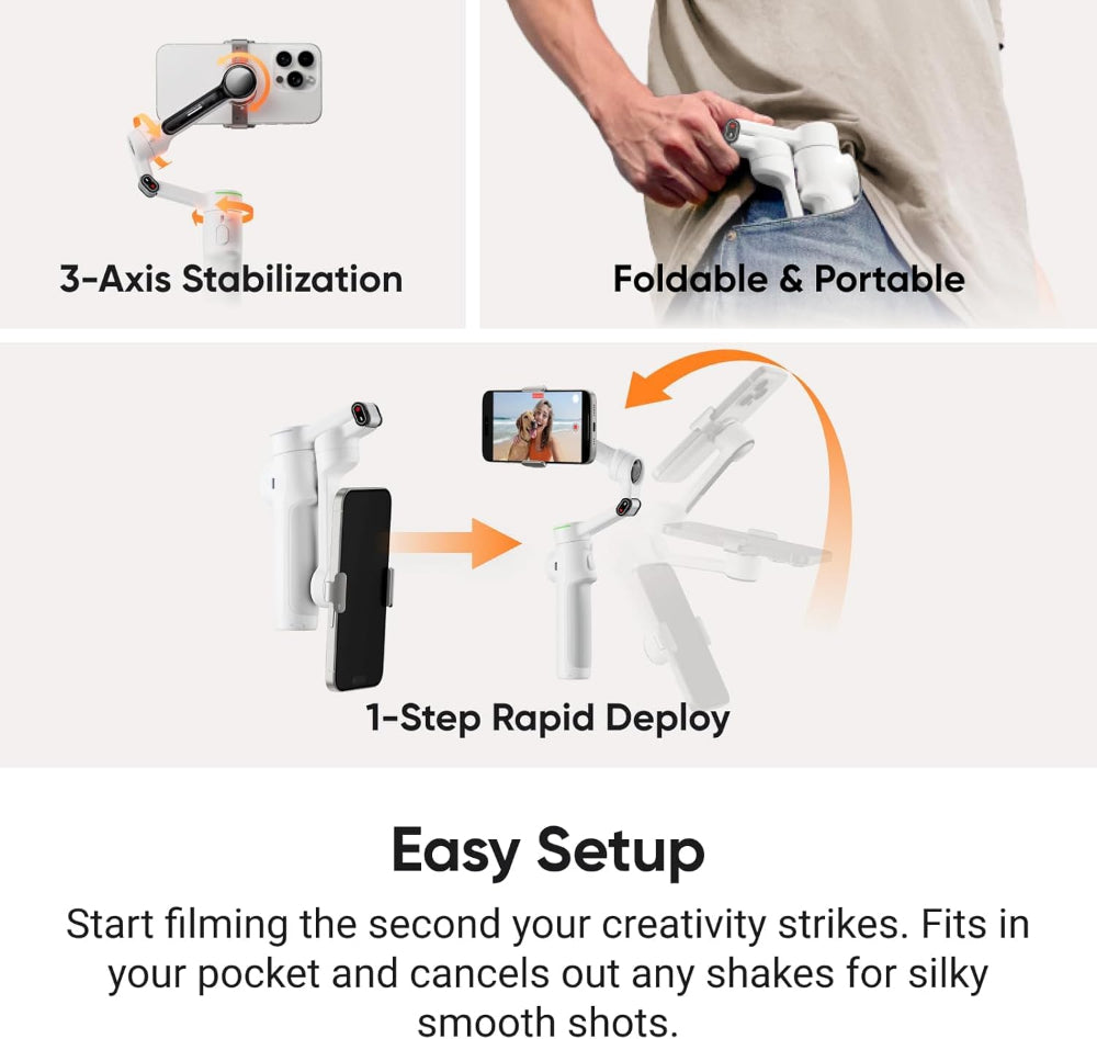 Insta360 Handheld Gimbals Flow 2 Pro Stone Grey