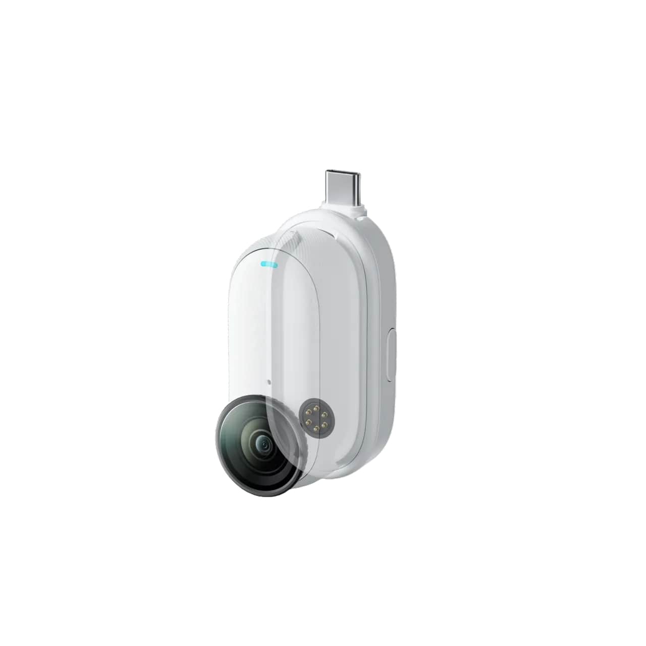 Insta360 GO 3/3S Quick Reader|Plug-and-Play Standalone File Transfer and Storage Module for GO 3/3S, Edit and Transfer w/out WiFI, Works with iOS & Android / Lightning MFi or USB-C - White