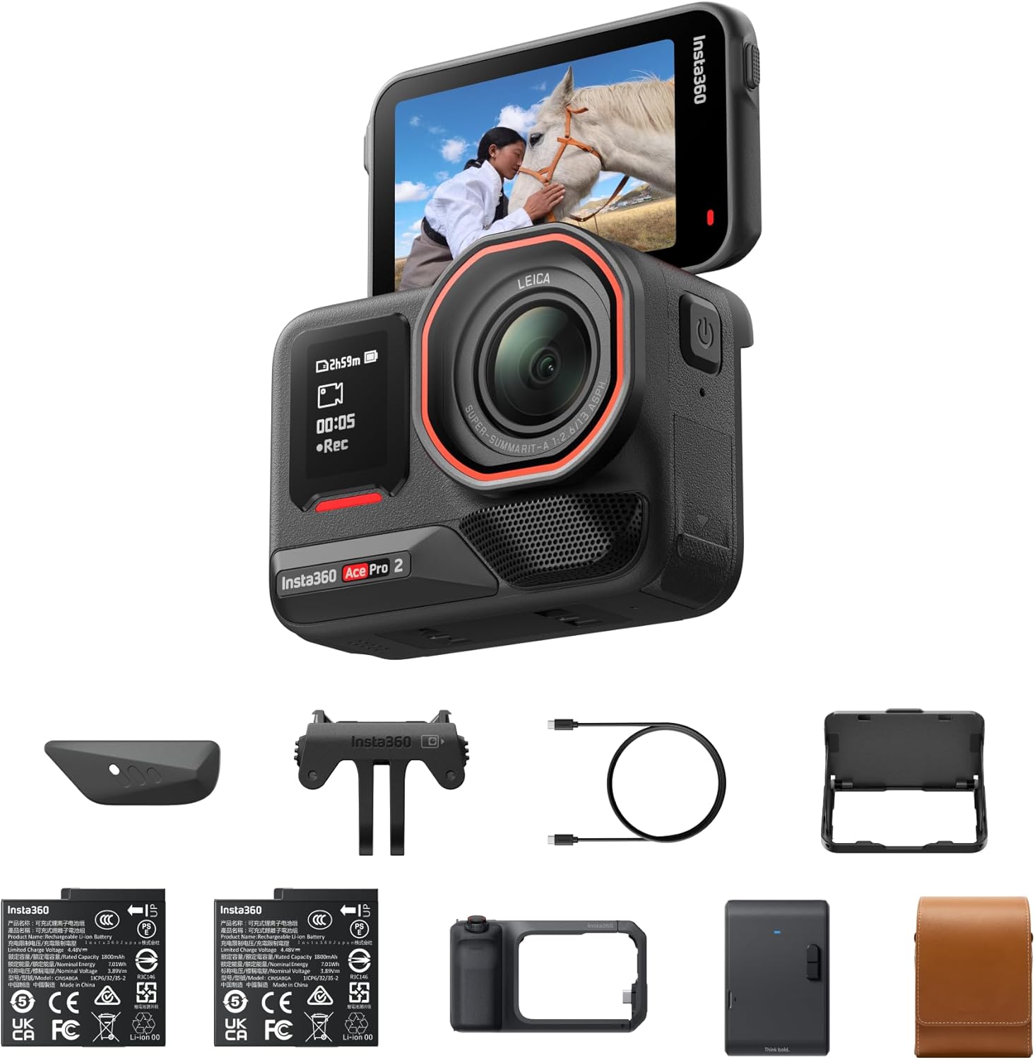 Insta360  Ace Pro 2  Flash Print Bundle  Midnight Black