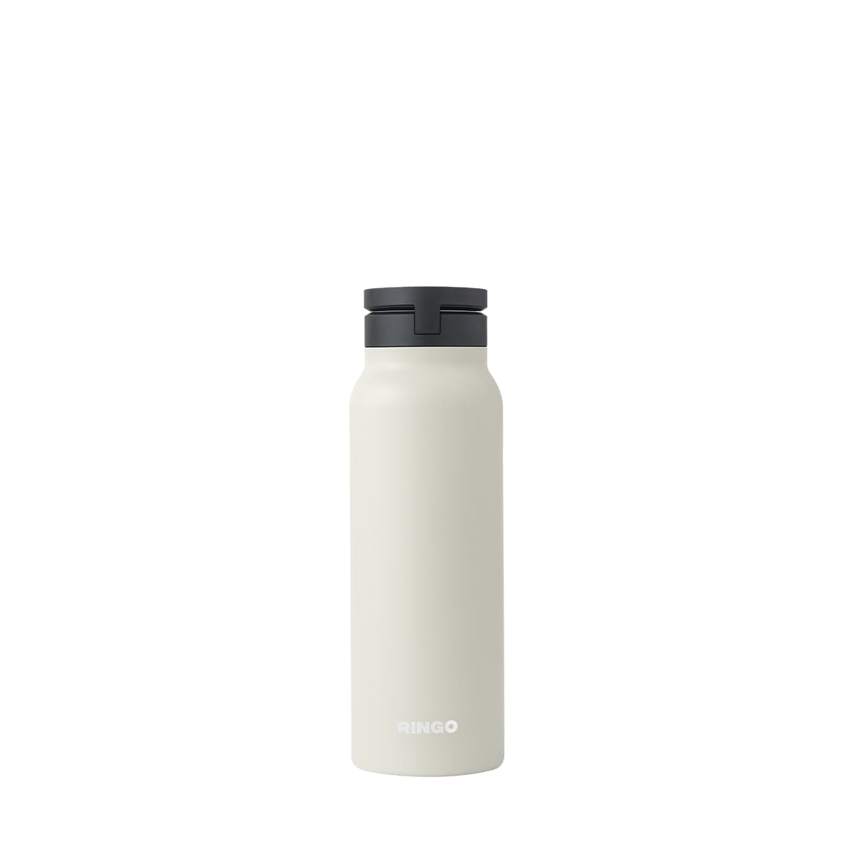 RINGO Water Bottle + Free Magnetic Booster Ring| Stainless Steel Hydration Bottle w/ Integrated MagSafe Phone Mount, 12Hrs Hot/24Hrs Cold, BPA-Free, Works w/ All Devices Android & iOS - Ivory 24Oz