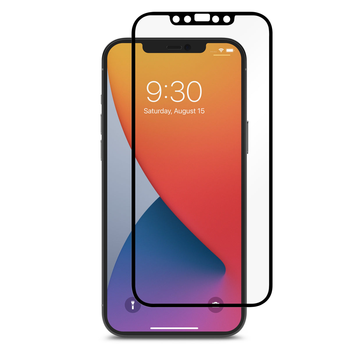 [OPEN BOX] MOSHI iPhone 12 Pro Max - iVisor Anti-Glare Screen Protector   - Matte with Black Frame