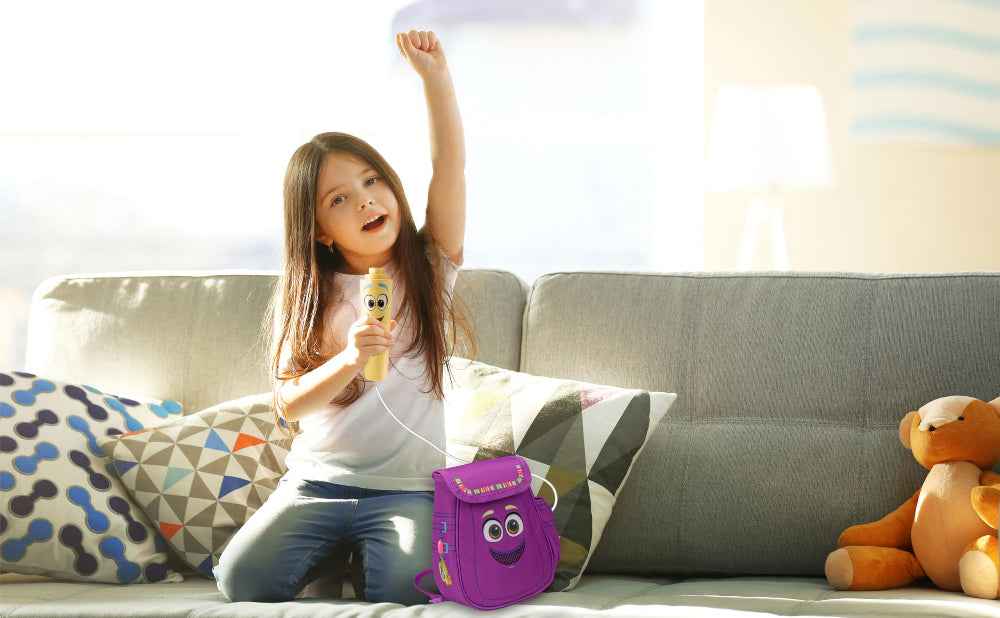 ekids Kiddesign Dora Bluetooth Sing Along Boombox Speaker Backpack with Microphone and Built-in Music, Kids Karaoke Machine for Fans of Dora The Explorer Toys for Girls