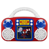 ekids Kiddesign Spiderman Sing Along Mini Music Player with Speaker Built-in Music,Kids Freeze-Dance Machine for Fans of Amazing Spiderman and Friends Toys for Boys and Girls