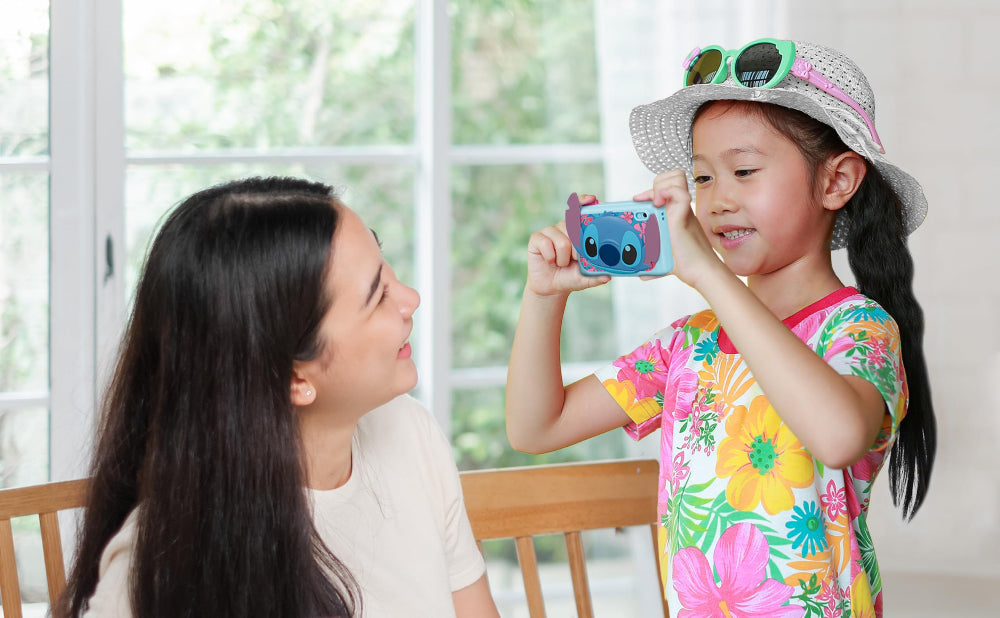 ekids Kiddesign Digital Camera for Kids Lilo & Stitch, Kids Camera 2" Screen, Easy to Use Lightweight, 512MB SD Card and Strap included, Lilo and Stitch Toys for Boys and Girls