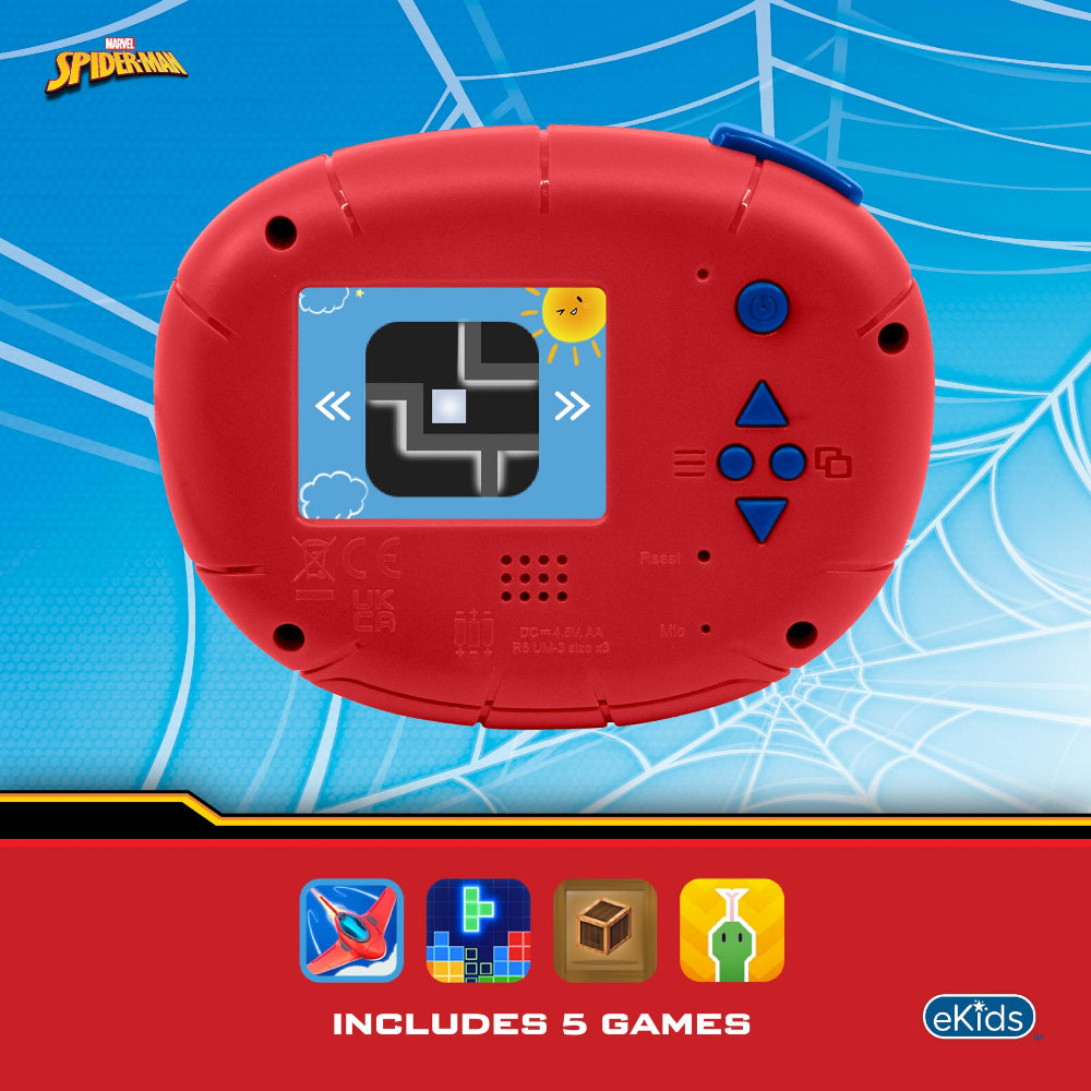 ekids Kiddesign Digital Camera for Kids Spiderman, Kids Camera 2" Screen, Easy to Use Lightweight, 512MB SD Card and Strap included, Spiderman Toys for Boys and Girls