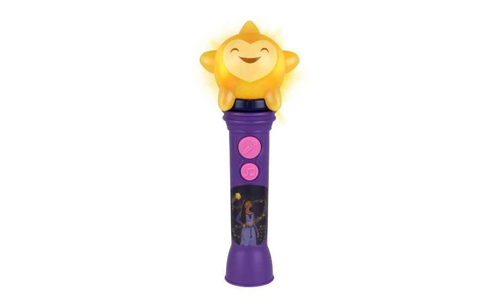ekids Kiddesign Sing Along Microphone Disney Wish, Kids Microphone with Built-in Songs Flashing Lights, Easy to Use Lightweight Good Sound, Ms. Rachel Toys for Boys and Girls