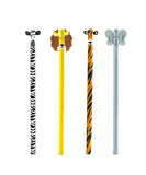 Kikkerland Safari Animal Pencils Set of 4| Creature-Topped Graphite Pencils for School, Office, Writing, Drawing and Gifts, Multicolor