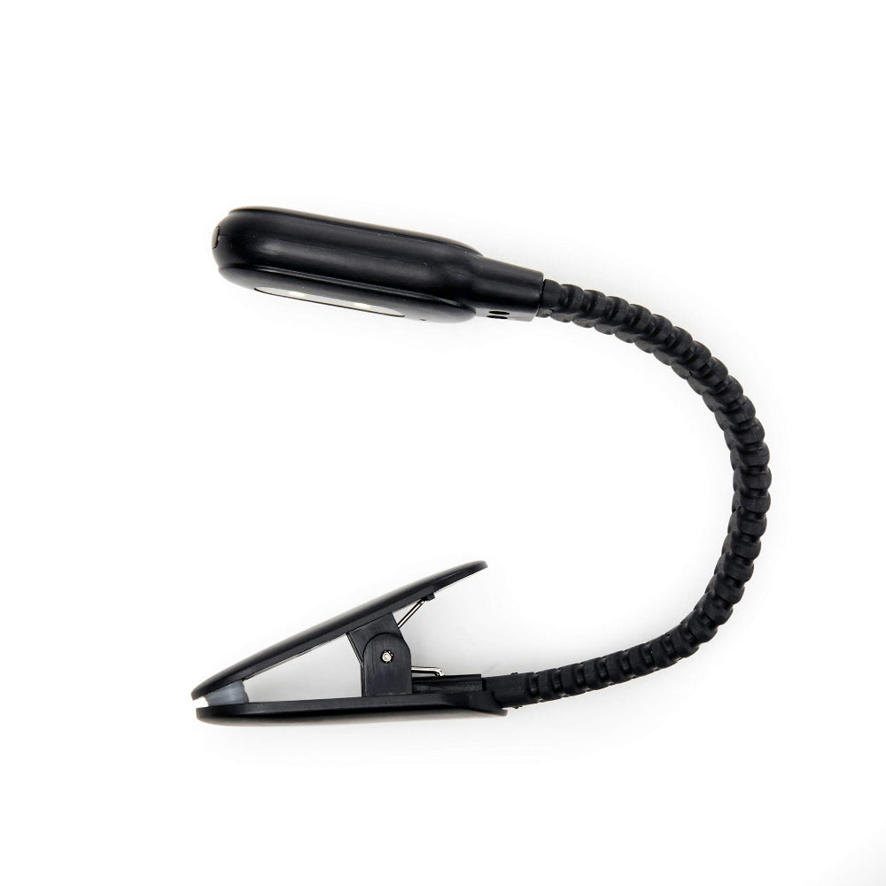 Kikkerland Rechargeable Clip Book Light| LED Reading Light, USB Rechargeable, for Anywhere Night Reading, Black