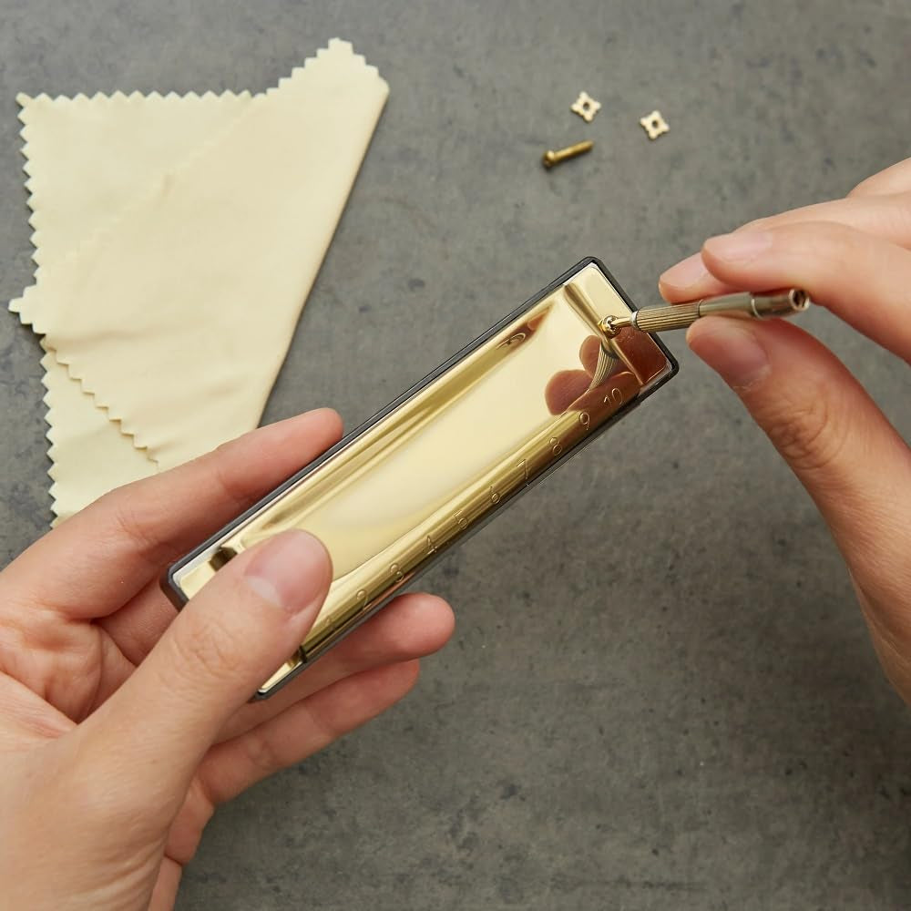 Kikkerland Make Your Own Harmonica DIY Kit, Pocket Musical Instrument Building Kit, Hands-On Creative Activity, ABS and Stainless Steel, Silver