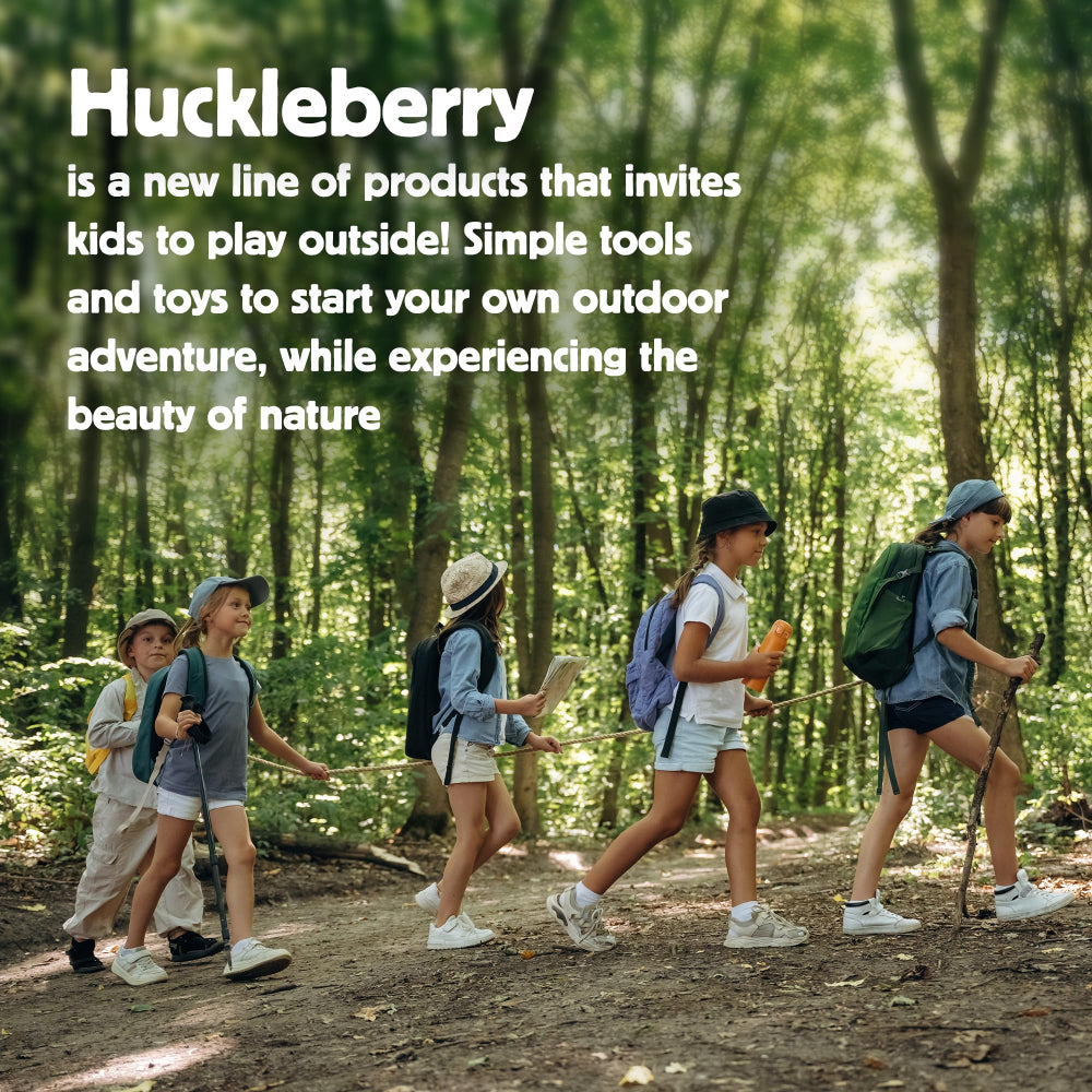 Kikkerland Huckleberry Dual Magnifier, 5X and 10X Shatterproof Magnifying Glass, Kids Outdoor Explorer Tool with Carrying Loop