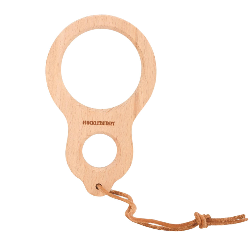 Kikkerland Huckleberry Dual Magnifier, 5X and 10X Shatterproof Magnifying Glass, Kids Outdoor Explorer Tool with Carrying Loop