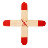 KIKKERLAND Folding Wooden Toy Boomerang - Pale Yellow