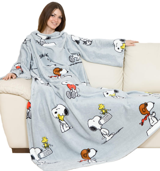 KANGURU Blanket With Sleeves and a Pocket - Deluxe Snoopy