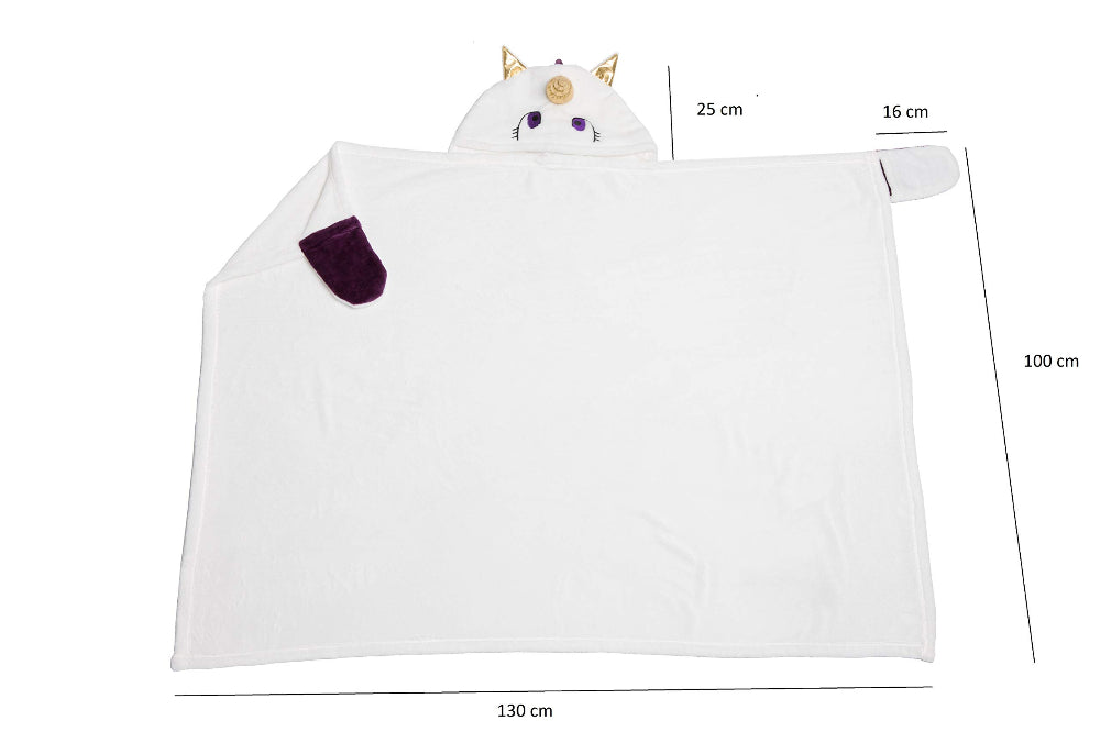 KANGURU Unicorn Hooded Mantle With Paws Unicorn Kids