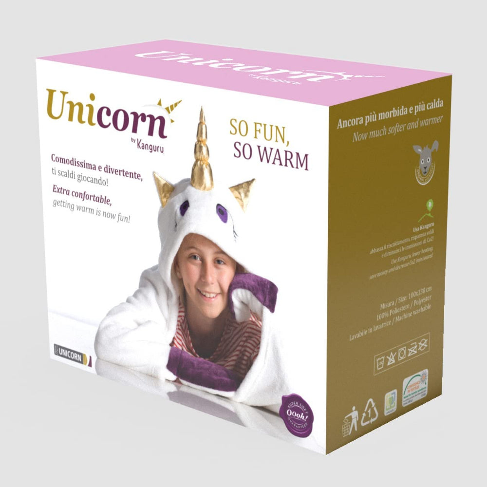 KANGURU Unicorn Hooded Mantle With Paws Unicorn Kids