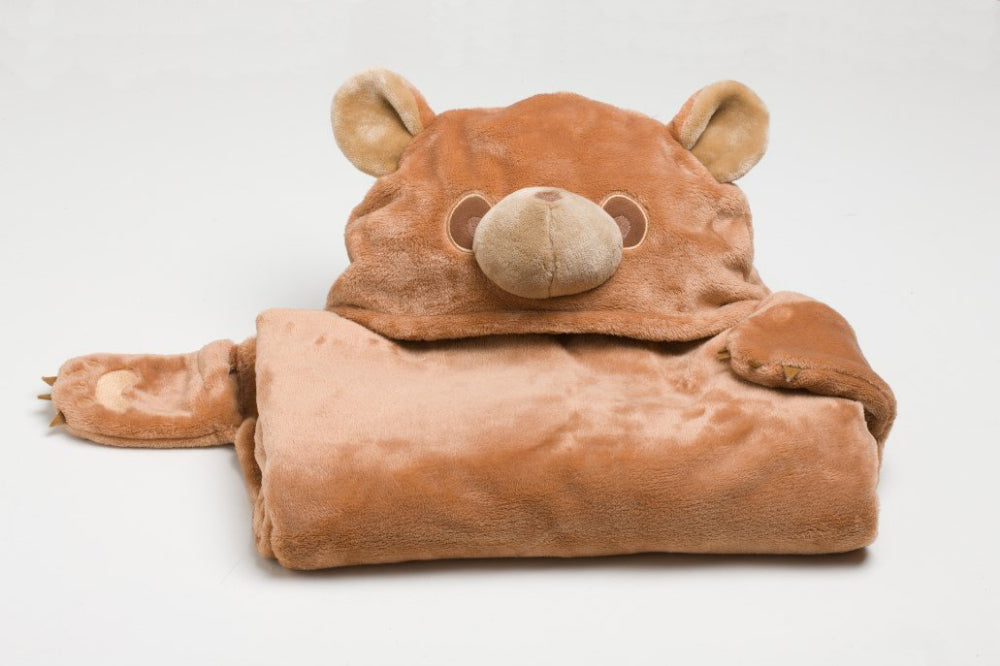 عباءة كانجورو وحيد القرن بغطاء رأس مع مخالب دب للأطفال