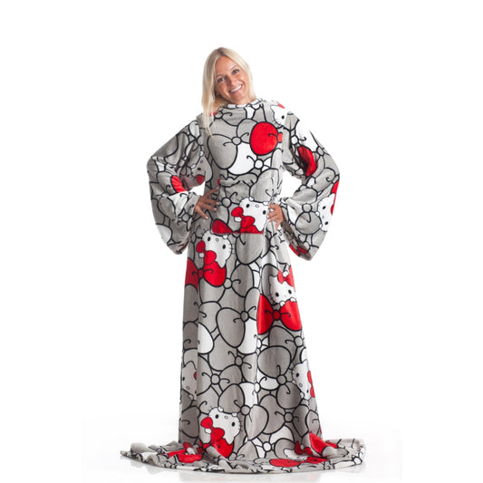 KANGURU Blanket With Sleeves and a Pocket - Deluxe Hello Kitty