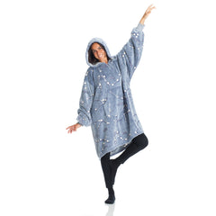 KANGURU Hoodie Wearable Blanket - Constellations - Glow in the Dark