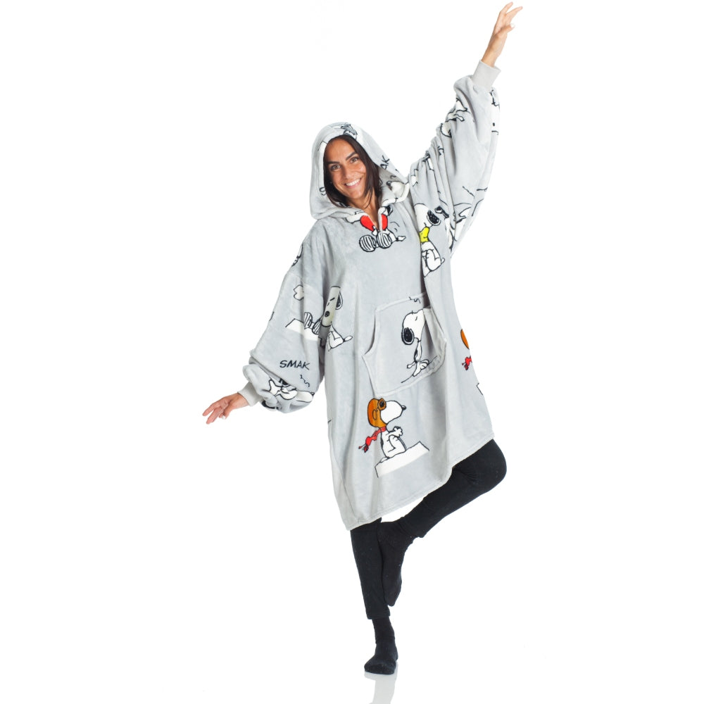 [OPEN BOX] KANGURU Hoodie Wearable Blanket - Snoopy
