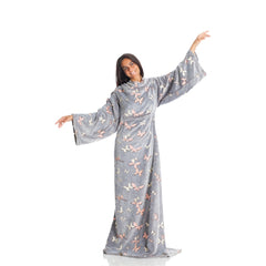 Kanguru Blanket With Sleeves and a Pocket - Butterflies