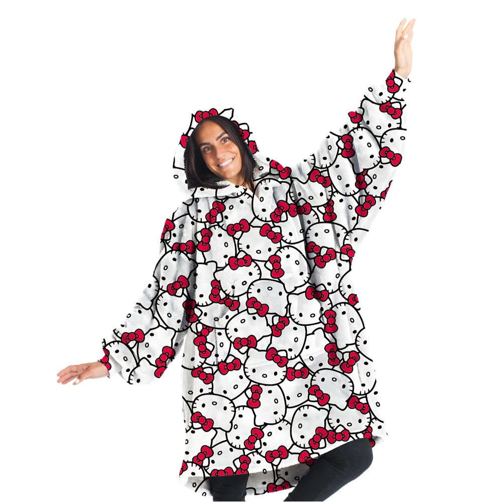 KANGURU Hoodie Wearable Blanket Hello Kitty