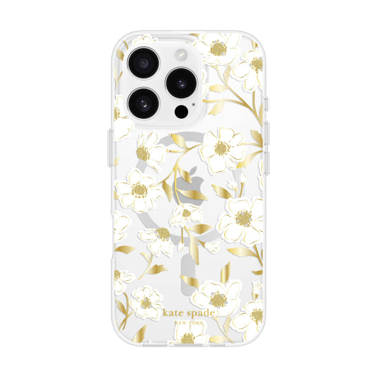 Case-mate Kate Spade MagSafe Print Case for  iPhone 16 Pro 6.3" 2024| 12-Ft Drop Protection w/ Anti-Scratch Anti Yellowing Coating, Raised Edges, Fashion Case, Wireless Charging - Sunshine Floral