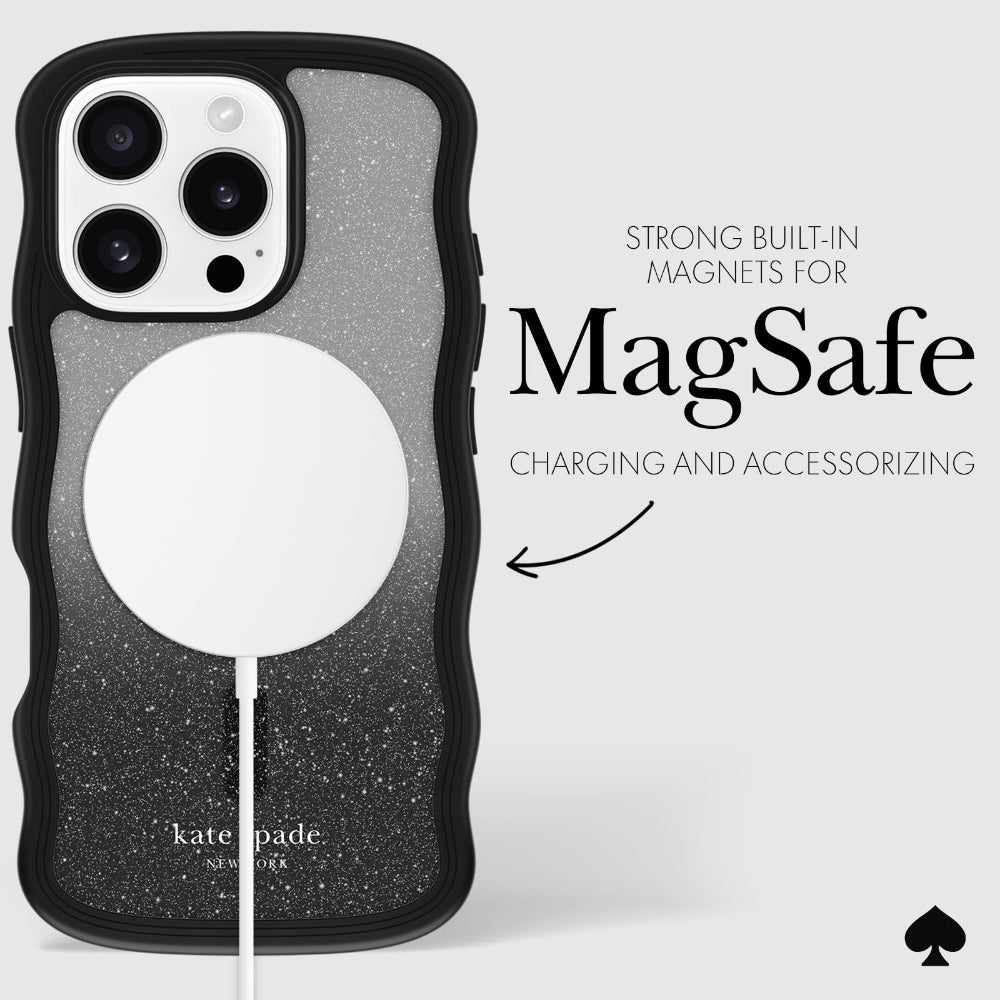 جراب CASE-MATE Ks لهاتف iPhone 16 Pro بتصميم مموج مع خاصية Magsafe، مناسب للإضاءة الليلية