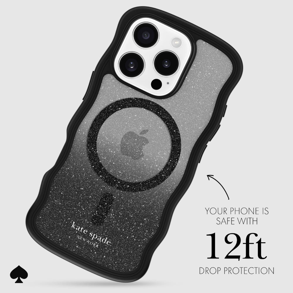 جراب CASE-MATE Ks لهاتف iPhone 16 Pro بتصميم مموج مع خاصية Magsafe، مناسب للإضاءة الليلية