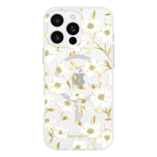 Case-mate Kate Spade MagSafe Print Case for  iPhone 16 Pro Max 6.9" 2024| 12-Ft Drop Protection w/ Anti-Scratch Anti Yellowing Coating, Raised Edges, Fashion Case, Wireless Charging - Sunshine Floral