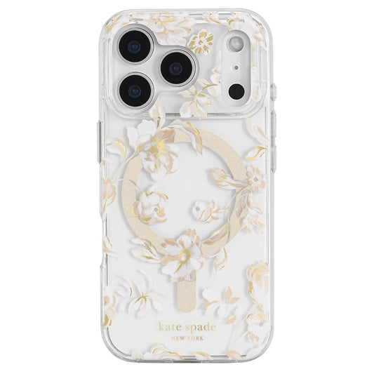 Case-mate Kate Spade Case w/ Magsafe for Apple iPhone 17 Pro Max 6.9" 2025| 12-Ft Drop Protection w/ Anti-Scratch Anti Yellowing Coating, Raised Edges, Fashion Case, Wireless Charging - Bow Tie