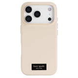 جراب CASE-MATE Kate Spade لهاتف iPhone 17 Pro، مصنوع من السيليكون، بلون بيج مثالي، مزود بمنفذ Magsafe