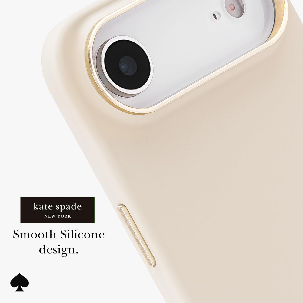 جراب CASE-MATE Kate Spade لهاتف iPhone 17 Air، مصنوع من السيليكون، بلون بيج مثالي، مزود بخاصية Magsafe