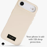 جراب CASE-MATE Kate Spade لهاتف iPhone 17 Air، مصنوع من السيليكون، بلون بيج مثالي، مزود بخاصية Magsafe
