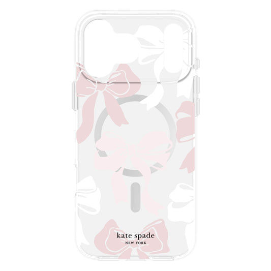 Case-mate Kate Spade Case w/ Magsafe for Apple iPhone 17 Pro Max 6.9" 2025| 12-Ft Drop Protection w/ Anti-Scratch Anti Yellowing Coating, Raised Edges, Fashion Case, Wireless Charging - Bow Tie