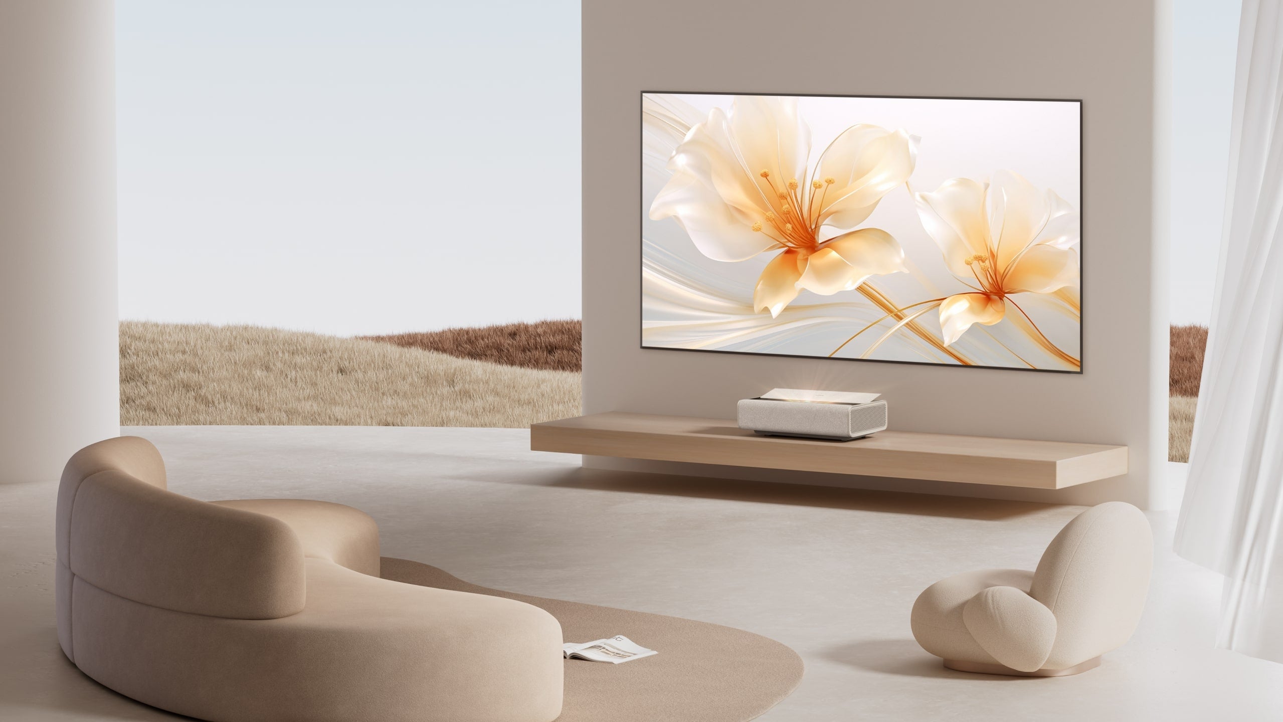 XGIMI 100"ALR Screen|Ambient Light Rejecting Screen, Enhanced Image and Colour Quality, Hi-Resolution, 8K Support, For UST projectors like Aura 2