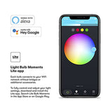 مصباح لايت بولب مومنت A60 RGB LED، 2700-6500 كلفن، قاعدة E27، 8.5 واط، يدعم واي فاي وبلوتوث - عبوة من 3 مصابيح - أبيض