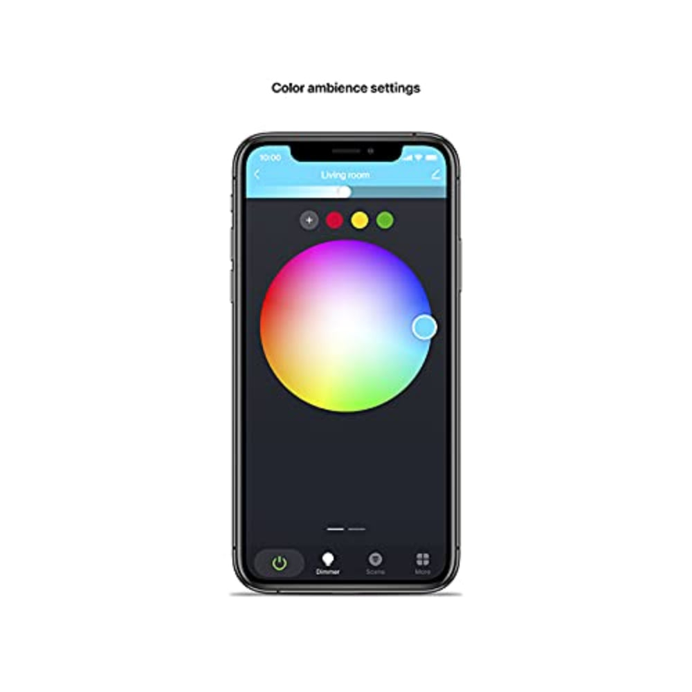 مصباح لايت بولب مومنت A60 RGB LED، 2700-6500 كلفن، قاعدة E27، 8.5 واط، يدعم واي فاي وبلوتوث - عبوة من 3 مصابيح - أبيض