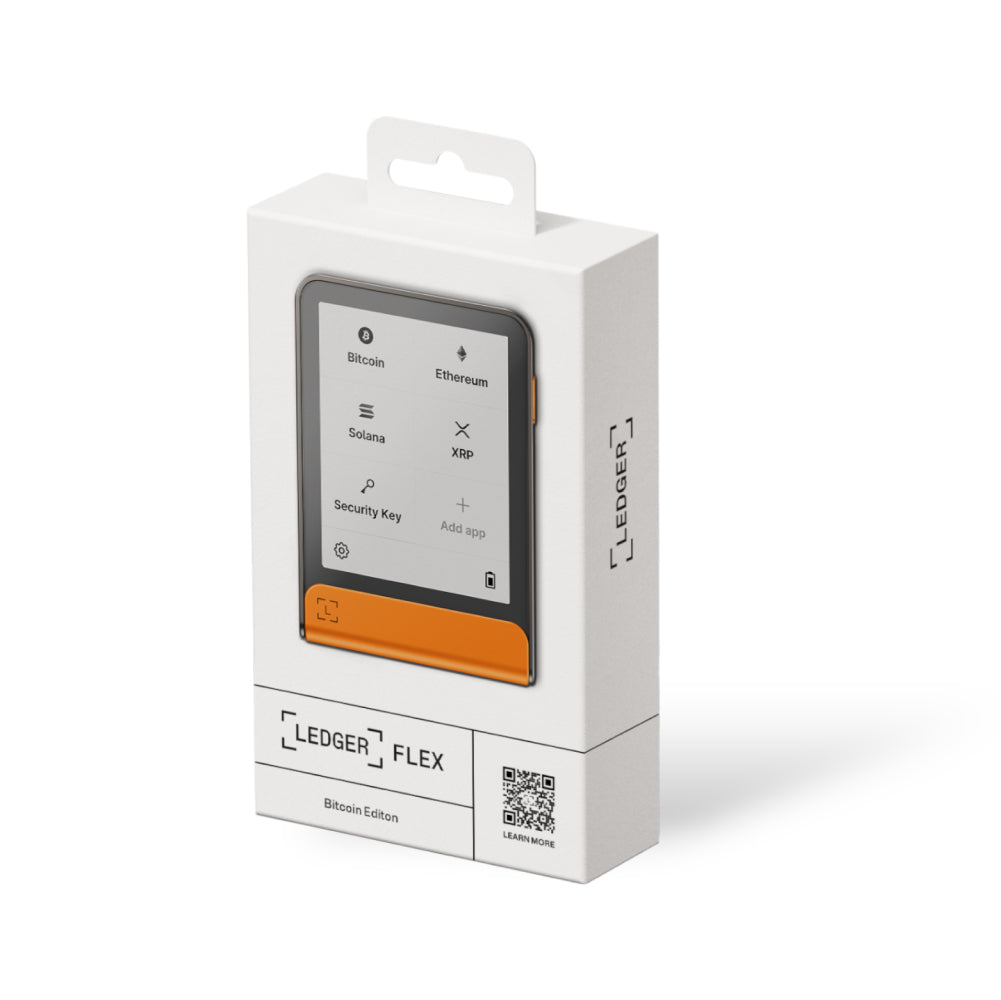 Ledger Flex Hardware Wallet| 2.84" TouchScreen + Recovery Key, Bitcoin Security, World's Safest Crypto Wallet, Bluetooth Connection, USB-C Charging, 5000+ Coins & NFT, for iOS & Android - Orange