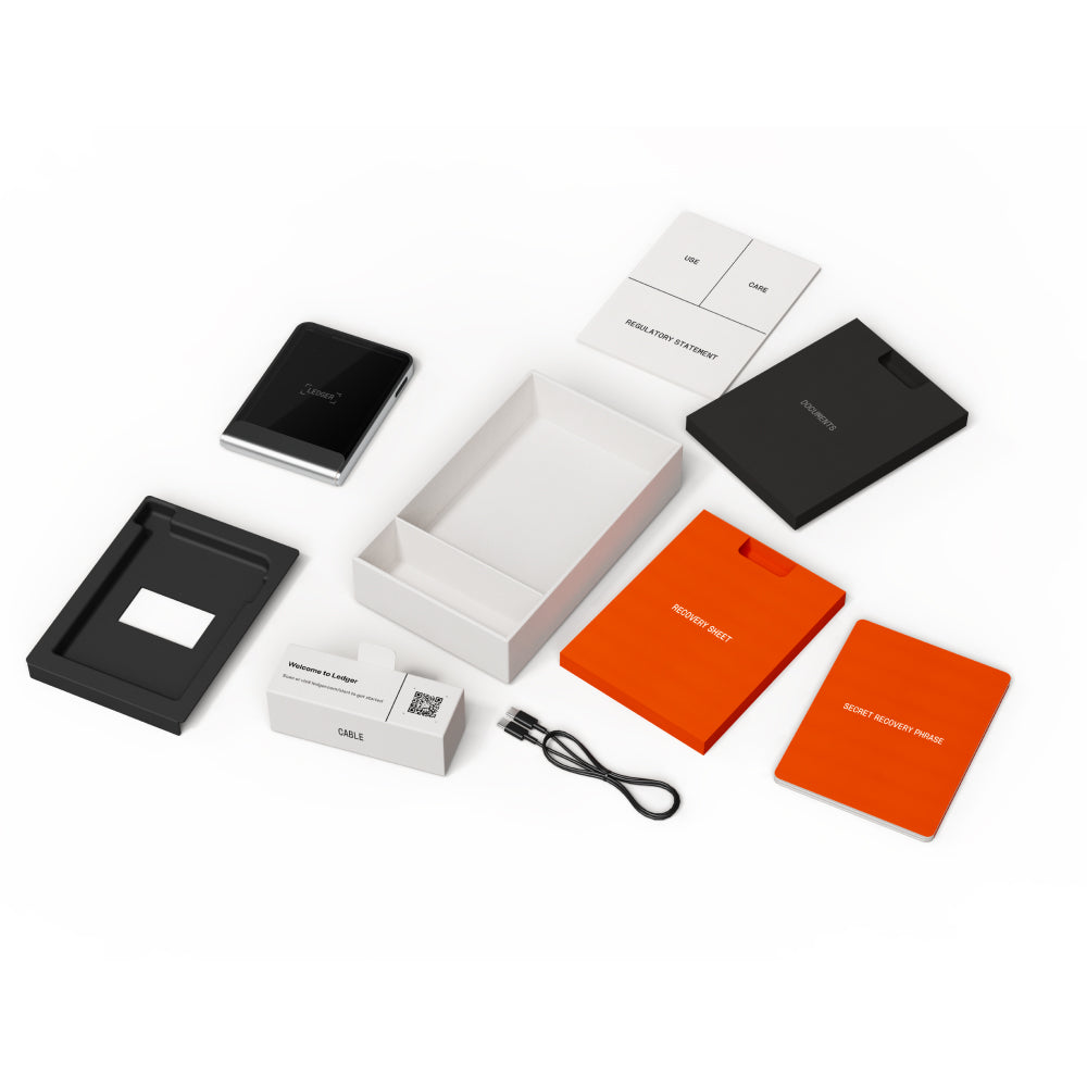 Ledger Flex Hardware Wallet| 2.84" TouchScreen + Recovery Key, Bitcoin Security, World's Safest Crypto Wallet, Bluetooth Connection, USB-C Charging, 5000+ Coins & NFT, for iOS & Android - Orange