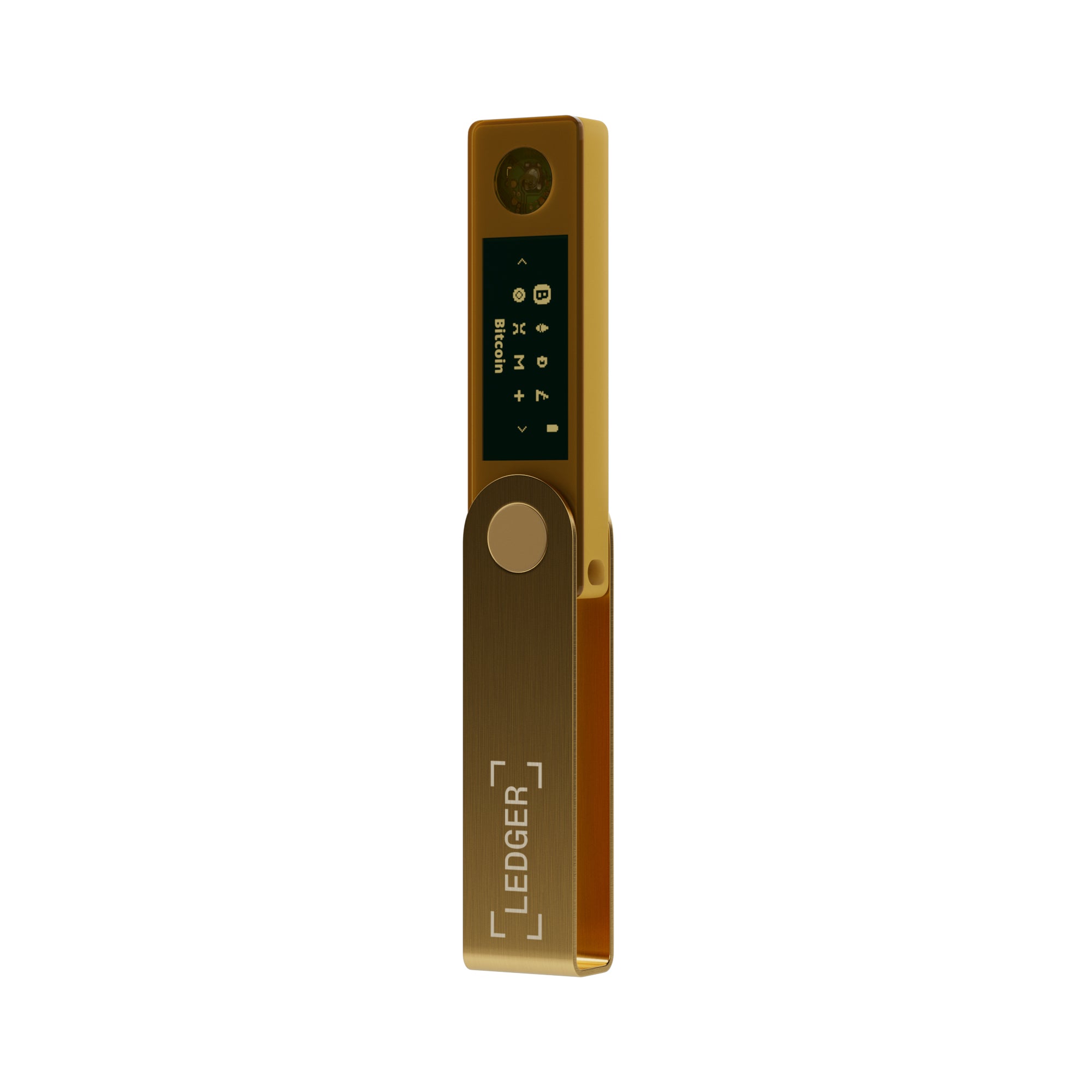 Ledger Nano X Hardware Wallet| Safest Crypto & NFT Cold Storage, Big Screen + Wireless Bluetooth & Type-C Connectivity, 5000+ Coins Supported, for iOS & Android, MacOS & Windows - Gold