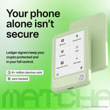 Ledger Nano Gen5 Crypto Hardware Wallet with Recovery Key – Matcha Green | E Ink Touchscreen, Secure Element, USB-C, Bluetooth & NFC