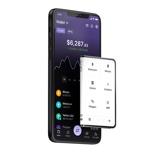 LEDGER Stax Crypto Wallet Touchscreen Wireless Charging - Black