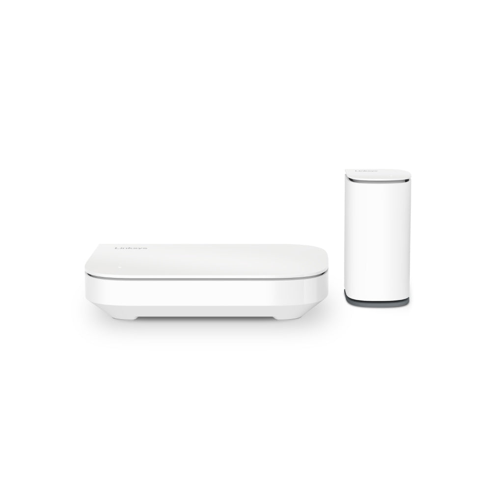 LINKSYS Velop Micro Mesh WiFi 6 Router + Node Dual Band AX3000 Bundle - White