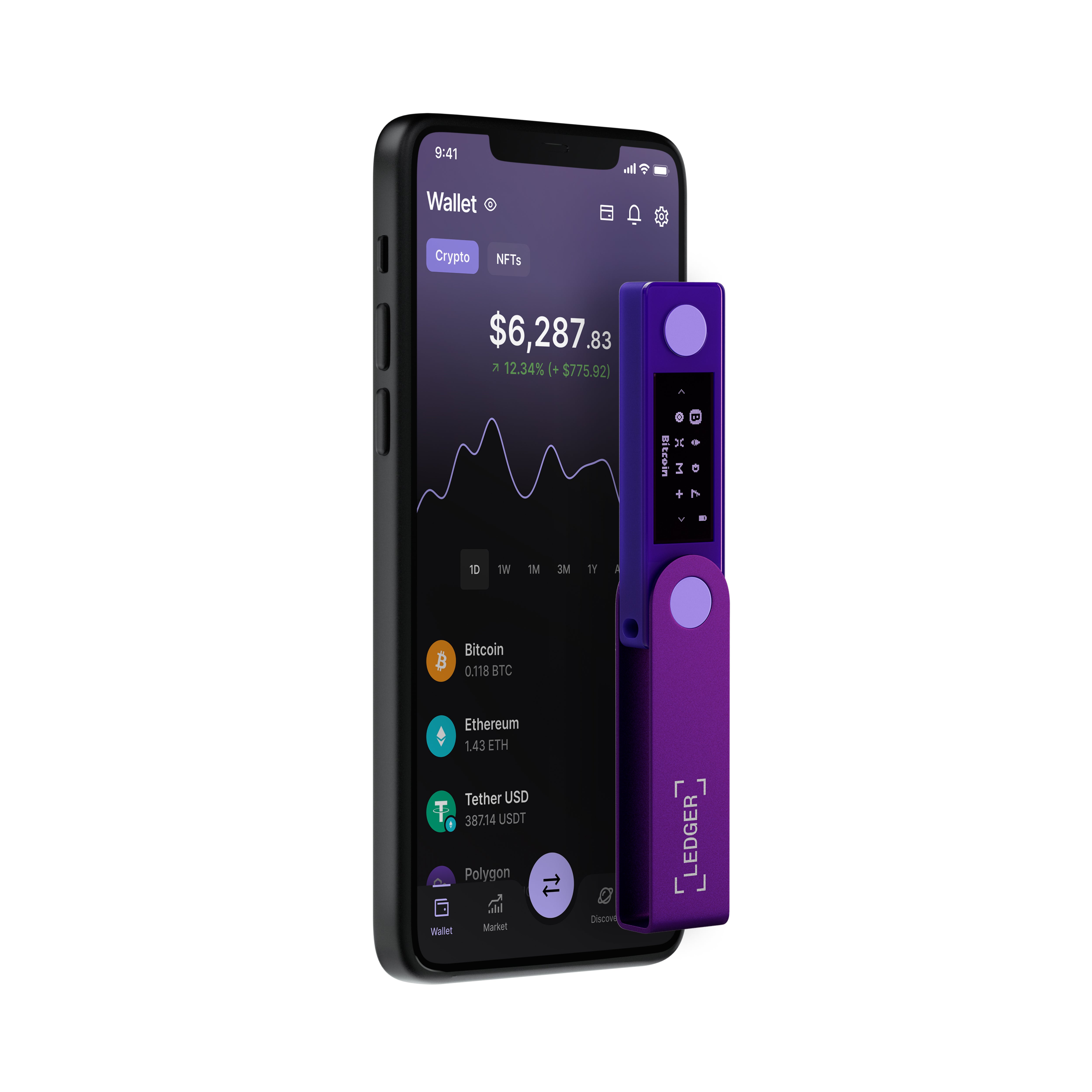 LEDGER Nano X Crypto Hardware Wallet - Amethyst Purple