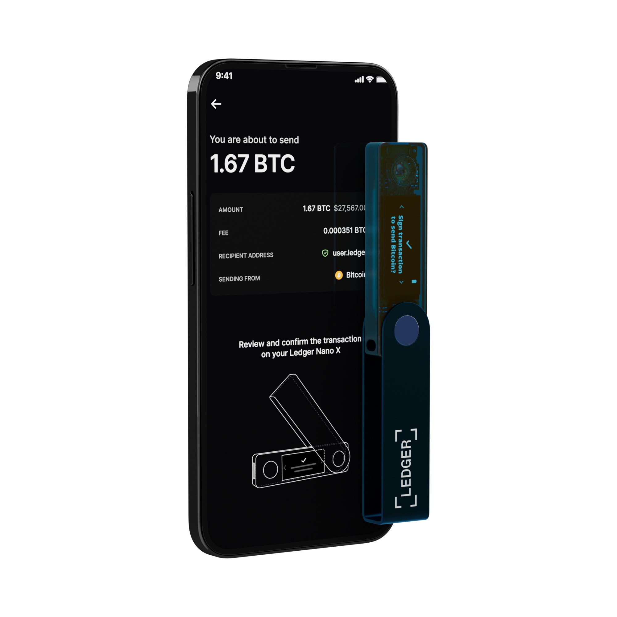 LEDGER Nano X Crypto Wallet Sapphire Blue