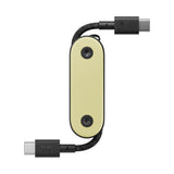 Native Union Pocket USB-C to USB-C Cable| 6.5in/17cm Portable USB-C Charging Cable and Keychain, Versatile Heavy Duty Design, w/ Cable Management, Eco-Friendly Recycled Material - Lemon